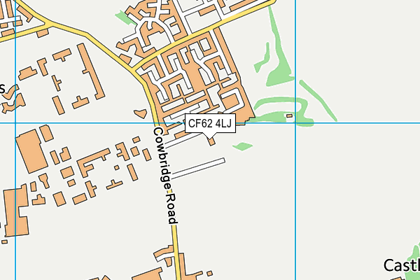 CF62 4LJ map - OS VectorMap District (Ordnance Survey)
