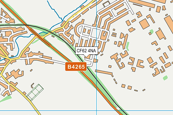 CF62 4NA map - OS VectorMap District (Ordnance Survey)