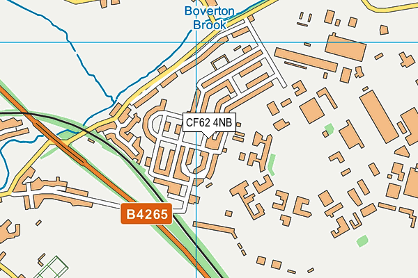 CF62 4NB map - OS VectorMap District (Ordnance Survey)