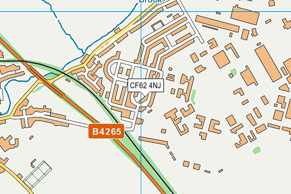 CF62 4NJ map - OS VectorMap District (Ordnance Survey)