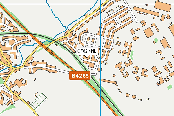 CF62 4NL map - OS VectorMap District (Ordnance Survey)