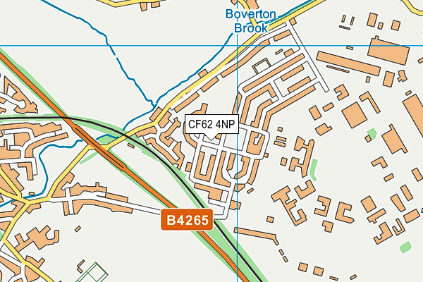 CF62 4NP map - OS VectorMap District (Ordnance Survey)