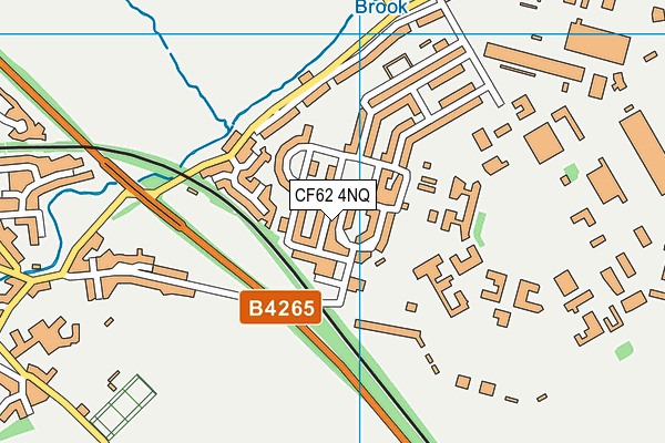 CF62 4NQ map - OS VectorMap District (Ordnance Survey)