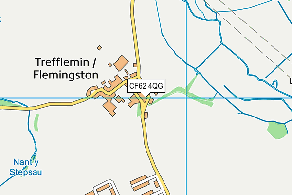 CF62 4QG map - OS VectorMap District (Ordnance Survey)