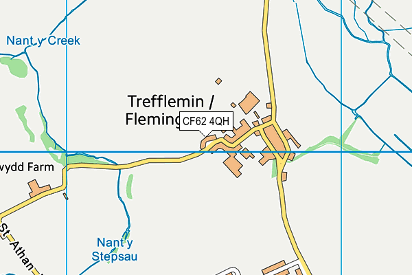 CF62 4QH map - OS VectorMap District (Ordnance Survey)