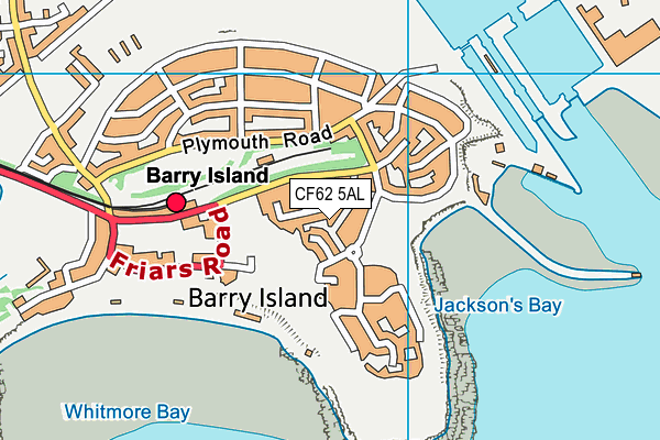 CF62 5AL map - OS VectorMap District (Ordnance Survey)