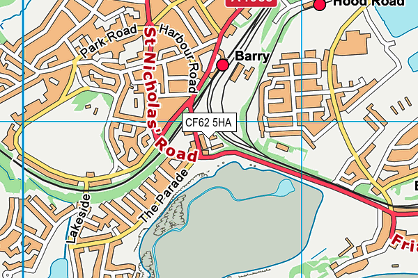 CF62 5HA map - OS VectorMap District (Ordnance Survey)