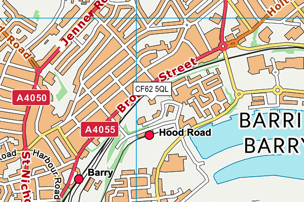 CF62 5QL map - OS VectorMap District (Ordnance Survey)