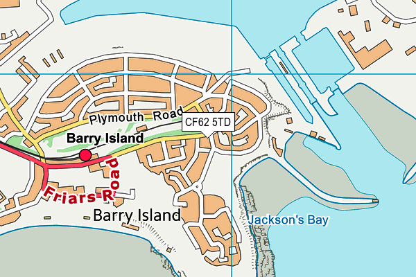 CF62 5TD map - OS VectorMap District (Ordnance Survey)