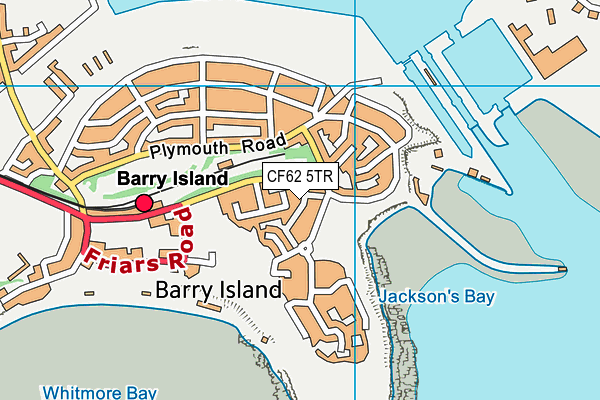 CF62 5TR map - OS VectorMap District (Ordnance Survey)