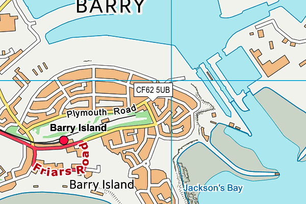 CF62 5UB map - OS VectorMap District (Ordnance Survey)