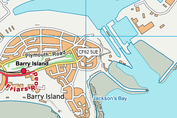 CF62 5UE map - OS VectorMap District (Ordnance Survey)