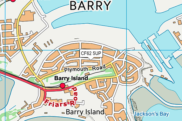 CF62 5UP map - OS VectorMap District (Ordnance Survey)