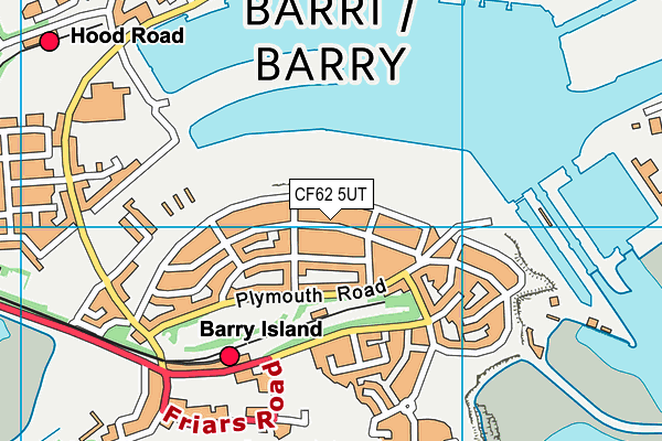 CF62 5UT map - OS VectorMap District (Ordnance Survey)