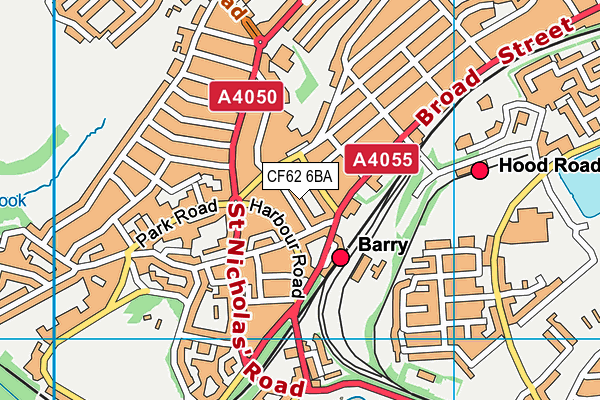 CF62 6BA map - OS VectorMap District (Ordnance Survey)