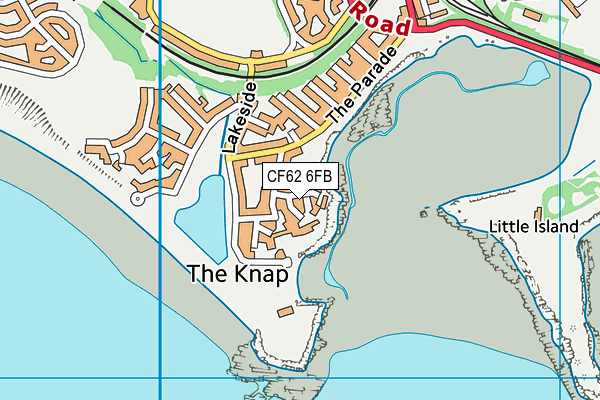 CF62 6FB map - OS VectorMap District (Ordnance Survey)