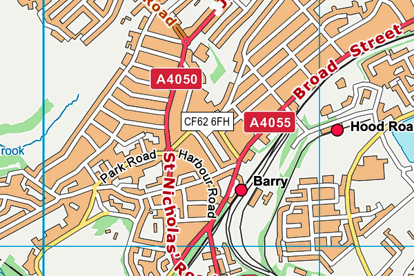 CF62 6FH map - OS VectorMap District (Ordnance Survey)