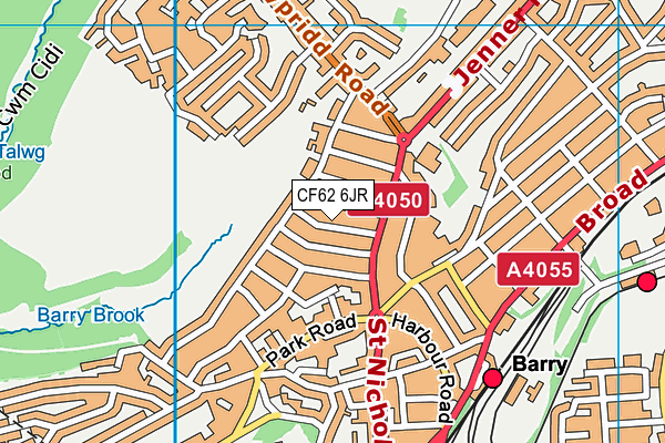 CF62 6JR map - OS VectorMap District (Ordnance Survey)