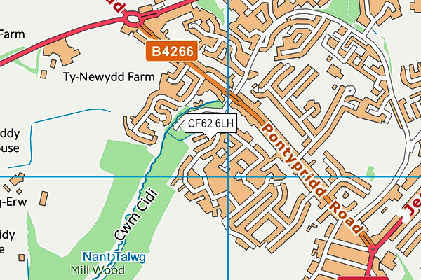 CF62 6LH map - OS VectorMap District (Ordnance Survey)