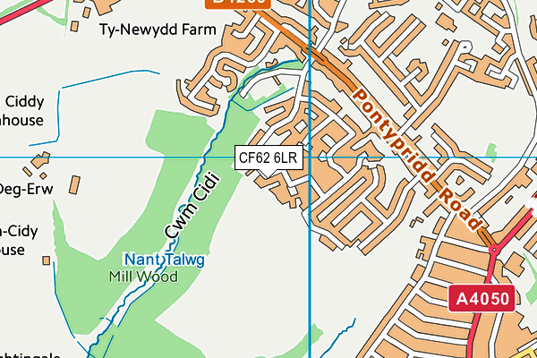 CF62 6LR map - OS VectorMap District (Ordnance Survey)