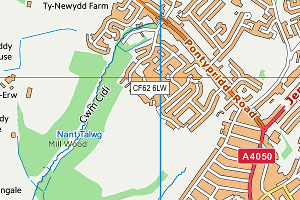 CF62 6LW map - OS VectorMap District (Ordnance Survey)