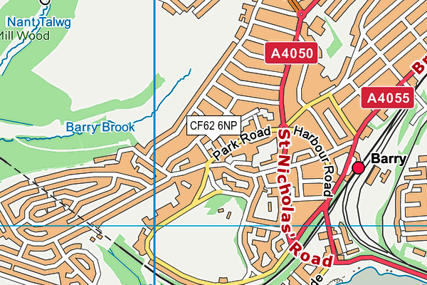 CF62 6NP map - OS VectorMap District (Ordnance Survey)