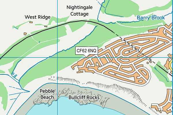 CF62 6NQ map - OS VectorMap District (Ordnance Survey)