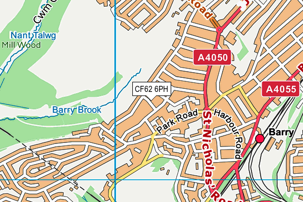 CF62 6PH map - OS VectorMap District (Ordnance Survey)