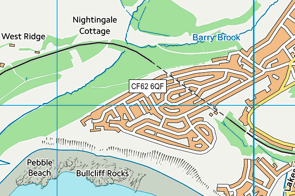 CF62 6QF map - OS VectorMap District (Ordnance Survey)