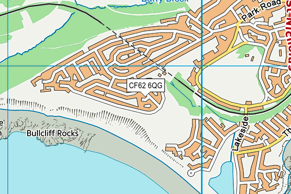 CF62 6QG map - OS VectorMap District (Ordnance Survey)