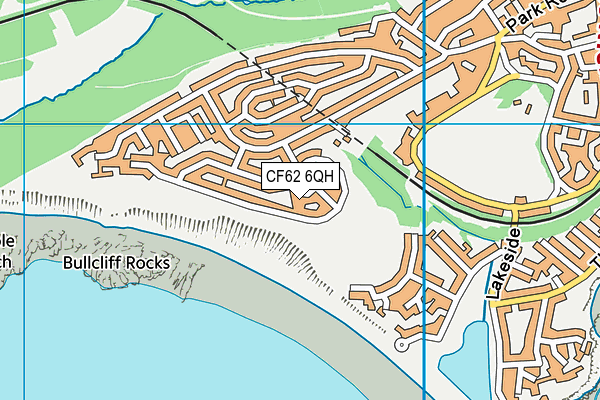 CF62 6QH map - OS VectorMap District (Ordnance Survey)