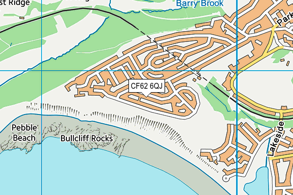 CF62 6QJ map - OS VectorMap District (Ordnance Survey)