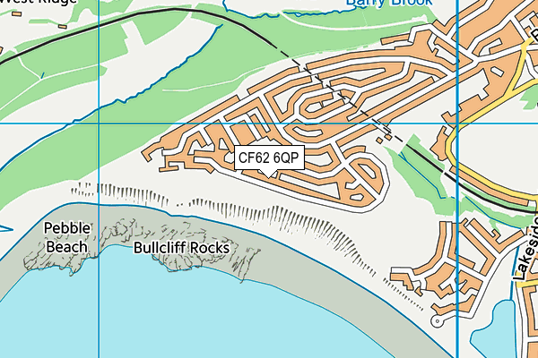 CF62 6QP map - OS VectorMap District (Ordnance Survey)