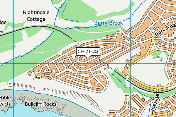 CF62 6QQ map - OS VectorMap District (Ordnance Survey)