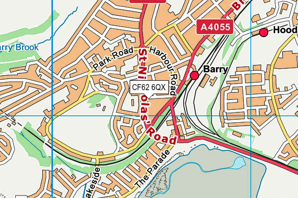 CF62 6QX map - OS VectorMap District (Ordnance Survey)