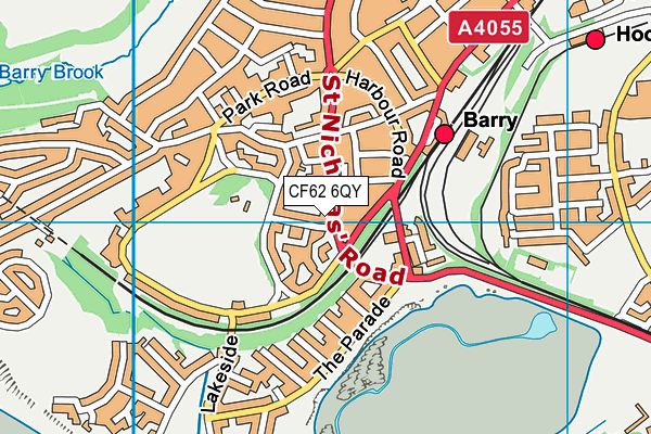 CF62 6QY map - OS VectorMap District (Ordnance Survey)