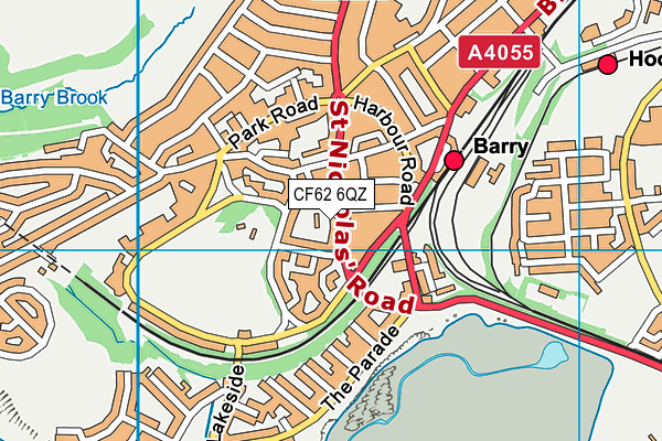 CF62 6QZ map - OS VectorMap District (Ordnance Survey)