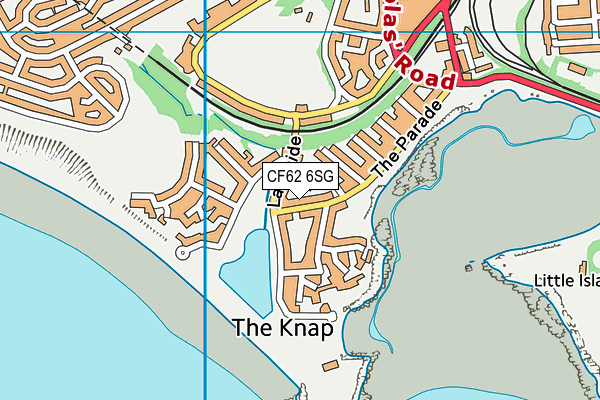 CF62 6SG map - OS VectorMap District (Ordnance Survey)