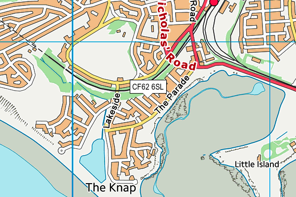 CF62 6SL map - OS VectorMap District (Ordnance Survey)