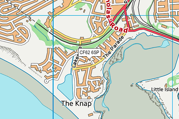 CF62 6SP map - OS VectorMap District (Ordnance Survey)