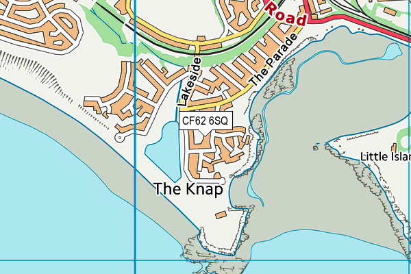 CF62 6SQ map - OS VectorMap District (Ordnance Survey)