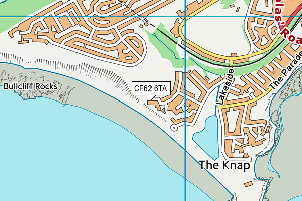 CF62 6TA map - OS VectorMap District (Ordnance Survey)