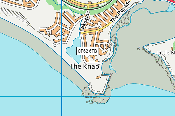 CF62 6TB map - OS VectorMap District (Ordnance Survey)