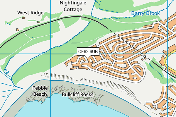 CF62 6UB map - OS VectorMap District (Ordnance Survey)