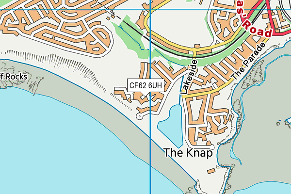 CF62 6UH map - OS VectorMap District (Ordnance Survey)