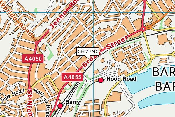 CF62 7AD map - OS VectorMap District (Ordnance Survey)