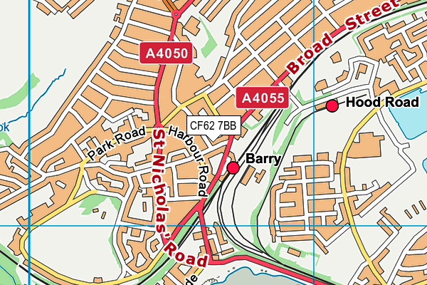 CF62 7BB map - OS VectorMap District (Ordnance Survey)