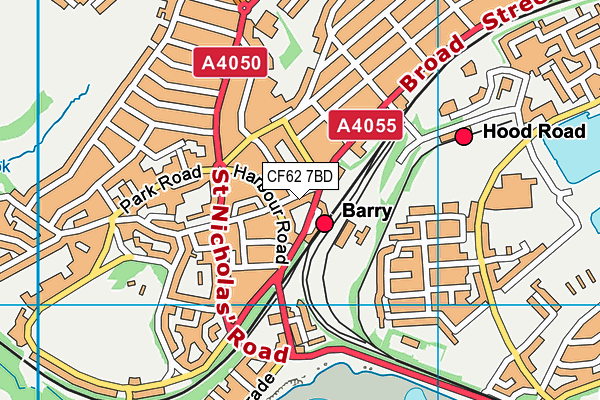 CF62 7BD map - OS VectorMap District (Ordnance Survey)