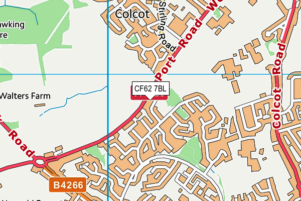 CF62 7BL map - OS VectorMap District (Ordnance Survey)