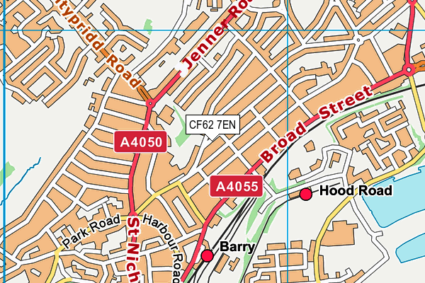 CF62 7EN map - OS VectorMap District (Ordnance Survey)